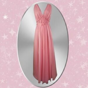 Vintage Pink Retro Late 50's/Early 60's Nylon Sleeveless Negligee Size L